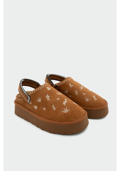 Tavia Taba Süet Nakışlı Kürklü Bot fırsatları