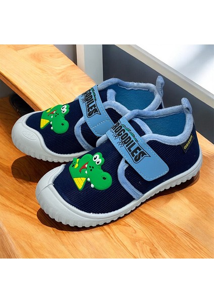 Dinazor Desenli Ev Okul Kıreş Içeri ve Dışarı Çocuk Panduf Ayakkabı modelleri