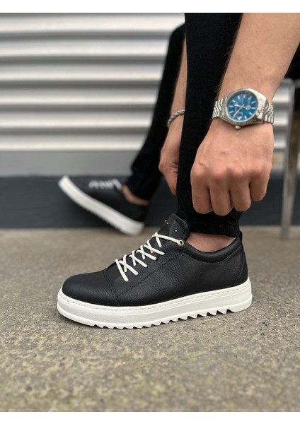 JY152 Cool Bağcıklı Cilt Erkek Günlük Spor Klasik Ayakkabı Cbt - Siyah modelleri