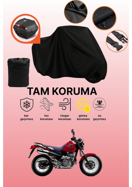 Siyah Arka Çanta Uyumlu Honda Slr 650 Uyumlu Motosiklet Brandası, Koruyucu Örtü