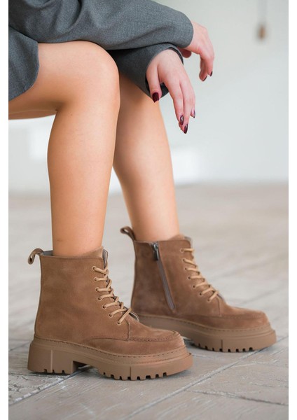 Patrick Kadın Hakiki Deri Süet Postal Camel fırsatları