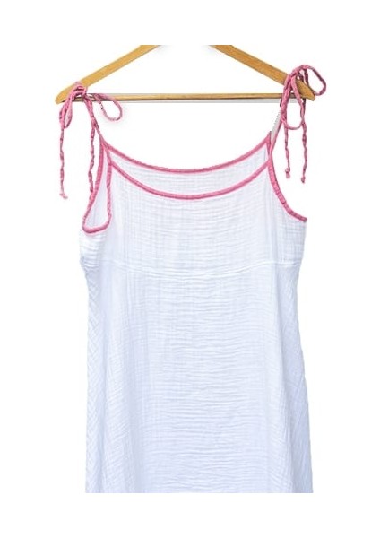 %100 Pamuk Müslin Nefes Alır Kadın Askılı Yazlık Gecelik Elbise Pijama – Rahat, Şık ve Çok Amaçlı