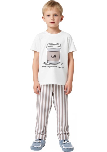Çocuklar Için Rahat Pamuklu Baskılı Pijama Takımı Kaliteli Şık Rahat Günlük fırsatları