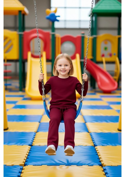 Kız Çocuk Rahat Esnek Ribana Detaylı Uzun Kollu Üst ve Tayt Takımı Kaliteli Şık Rahat modelleri