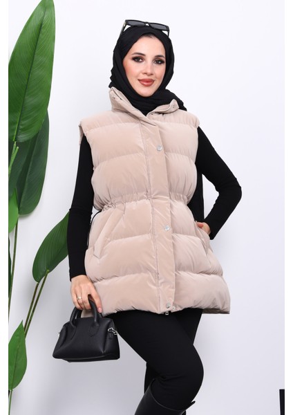 Vizon Bel Lastikli Cepli Şişme Yelek