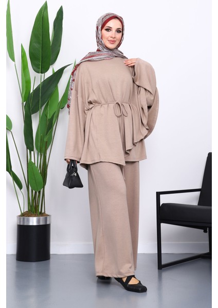 Vizon Pelerin Detaylı Tunik Pantolonlu Takım fiyatları