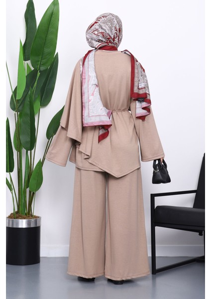 Vizon Pelerin Detaylı Tunik Pantolonlu Takım fırsatları