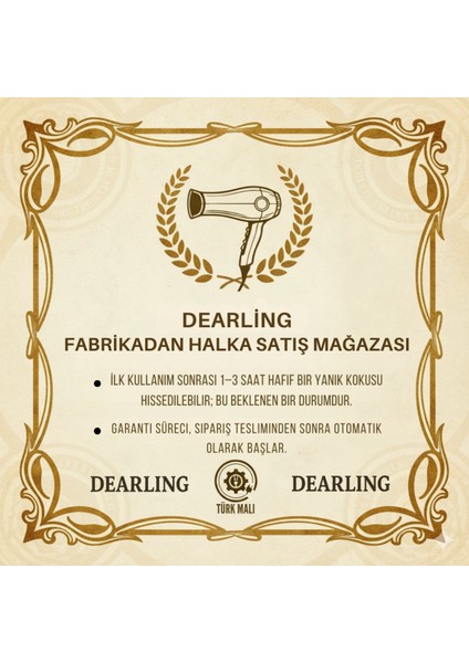 2500W Profesyonel Iyonik Fön Makinesi | 2 Isı ve Hız Ayarı | 2 Yıl Garantili | Turuncu Canlılık???? indirimleri