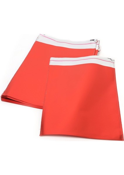 Paketparti Ağzı Bantlı Metalize Hediye Paketi Kırmızı 17x25 cm (50'li)