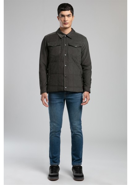 Preston Erkek Kadife Ceket Haki