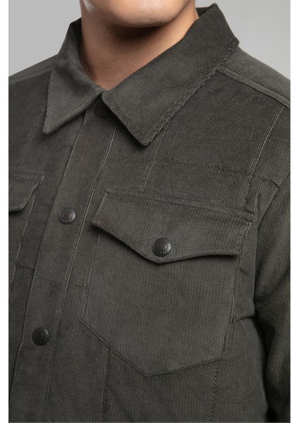 Preston Erkek Kadife Ceket Haki fırsatları