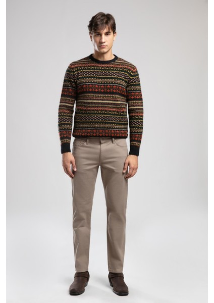 Jagger Normal Bel Dar Kesim Düz Paça Bej Erkek Pantolon