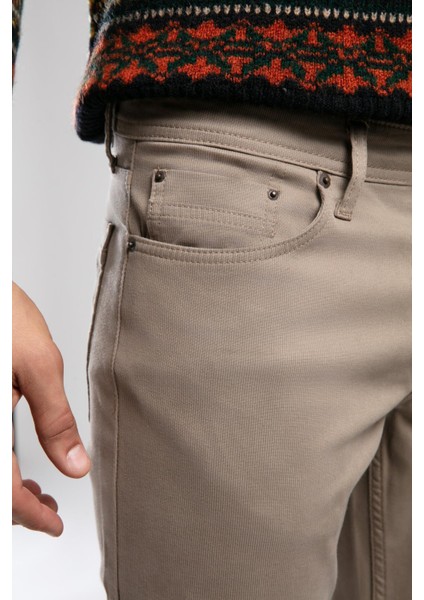 Jagger Normal Bel Dar Kesim Düz Paça Bej Erkek Pantolon fiyatları