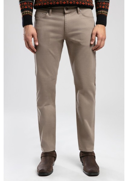 Jagger Normal Bel Dar Kesim Düz Paça Bej Erkek Pantolon fırsatları