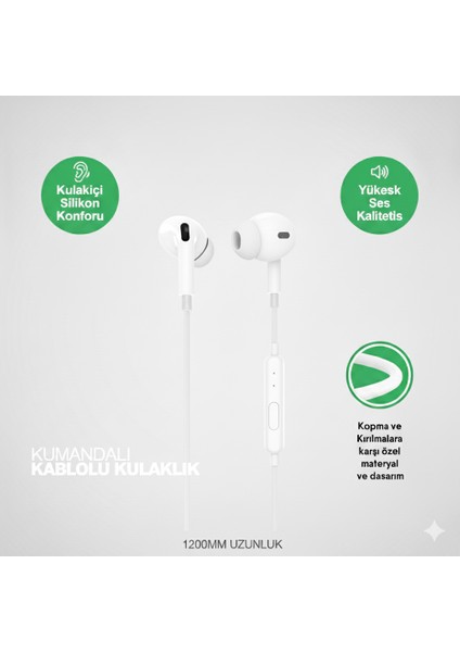 iPhone 11 / 11 Pro / 11 Pro Max Uyumlu Silikonlu Lightning Kulaklık indirimleri