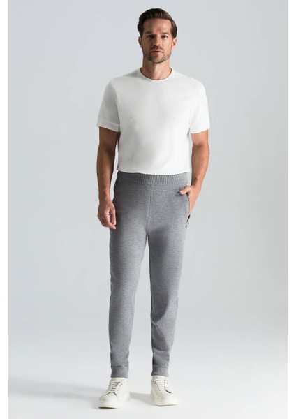Merino Yün Açık Gri Triko Pantolon fiyatları