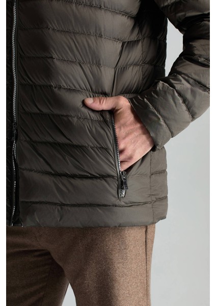 Kaz Tüyü Dolgulu Kahverengi Ince Spor Mont fırsatları