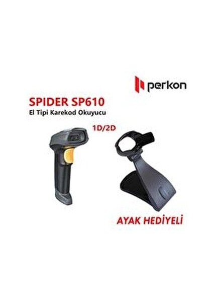 Spıder SP610 Kablolu Barkod Okuyucu 1D/2D Ayaksız Yüksek Performanslı Tarama fiyatları