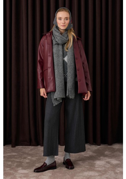 Fitilli Triko Pantolon Antrasit