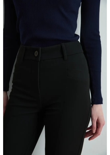 Boru Paça Pantolon - Siyah indirimleri