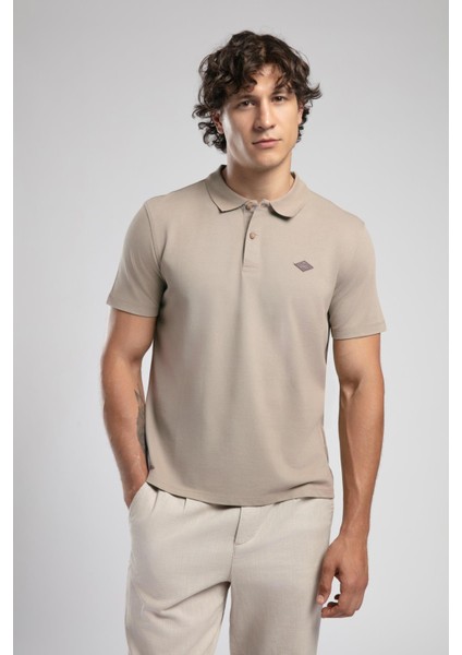 Resao Erkek Polo Yaka T-Shirt Bej