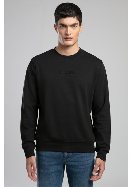 Noahes Erkek O Yaka Sweatshirt Siyah