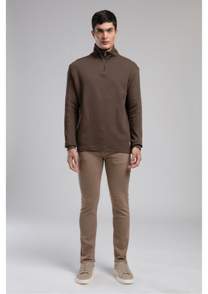 Desona Erkek Dik Yaka Sweatshirt Yeşil