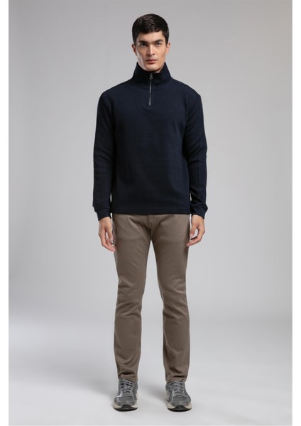 Desona Erkek Dik Yaka Sweatshirt Lacivert