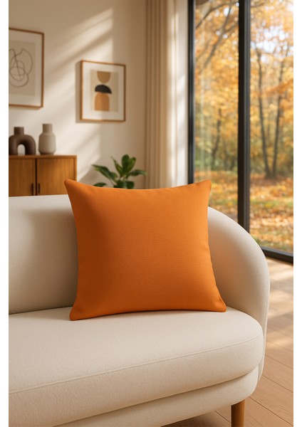 Düz Duck Kırlent Kılıfı Turuncu V1 45X50 fiyatları