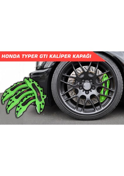 Yeşil Type-R 4'lü Kaliper Seti Yapıştırma Logolu fırsatları