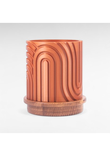 Norla Dekoratif Vazo - Bakır / Ahşap Tabanlı modelleri