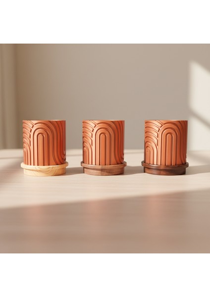 Norla Dekoratif Vazo - Bakır / Ahşap Tabanlı indirimleri