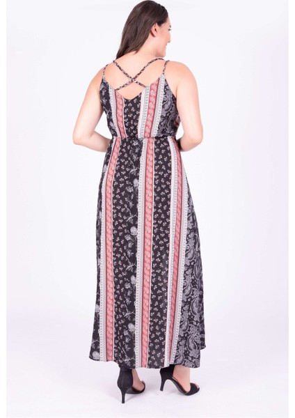 İp Askılı Uzun Elbise