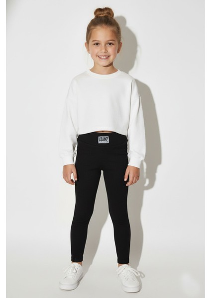 Kız Cocuk 9-12 Yaş Champ Arma Detaylı Tayt - 1010