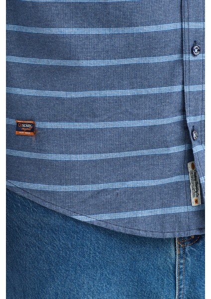 Kaşmir Karışımlı Dikey Çizgili Regular Fit Uzun Kollu Erkek Gömlek indirimleri