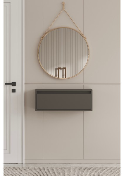 Noir Mdf Duvara Monte Dresuar 50 cm