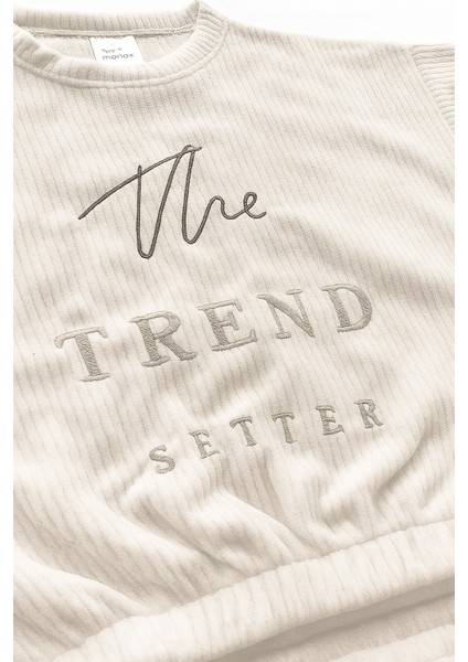 Kız Çocuk Trend Nakışlı Tarz Fitilli Polar Takım fiyatları