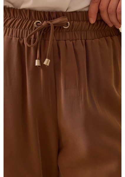 Kadın Bilek Boy Bağcıklı Pantolon 1023 Kahverengi fiyatları