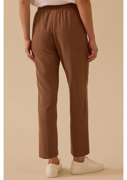 Kadın Bilek Boy Bağcıklı Pantolon 1023 Kahverengi fırsatları