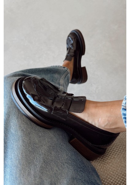 Eros Koyu Kahverengi Hakiki Deri Loafer