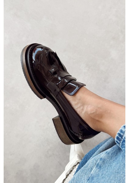 Eros Koyu Kahverengi Hakiki Deri Loafer