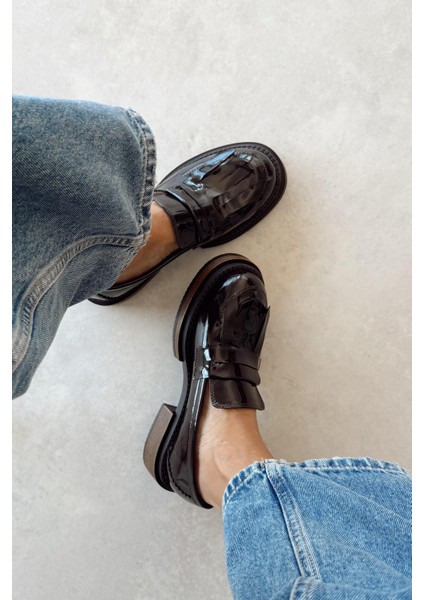 Eros Koyu Kahverengi Hakiki Deri Loafer