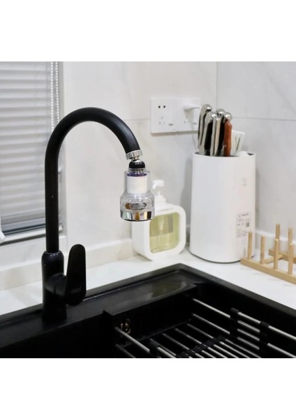 Filtreli Lüks Şeffaf Fonksiyonlu 360° Mutfak Lavabo Batarya Musluk Başlığı fiyatları