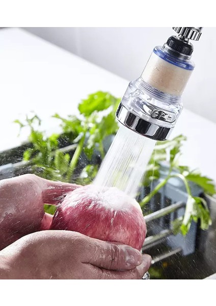 Filtreli Lüks Şeffaf Fonksiyonlu 360° Mutfak Lavabo Batarya Musluk Başlığı fırsatları