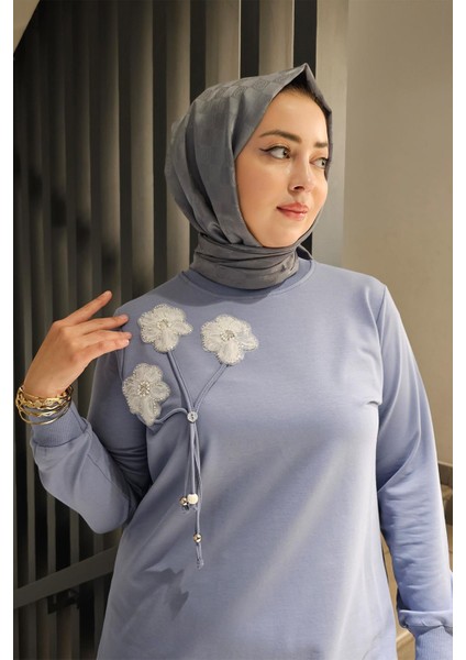 Kadın Dikme ve Bağucu Detaylı Tesettür Tunik fırsatları