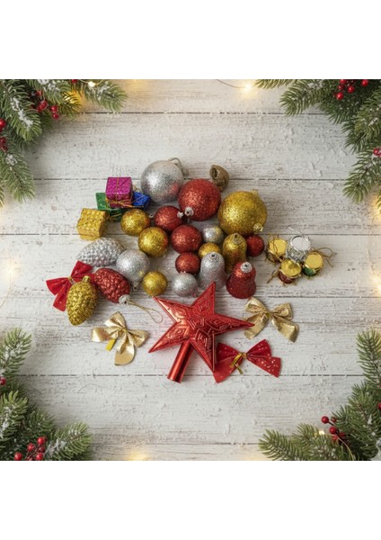 38 Parça Yeni Yıl Paketi – 90 cm Çam Ağacı ve Yılbaşı Süsleri Seti fiyatları