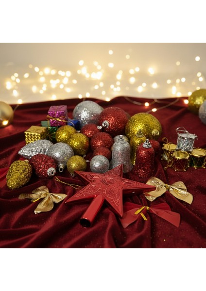 38 Parça Yeni Yıl Paketi – 90 cm Çam Ağacı ve Yılbaşı Süsleri Seti fırsatları