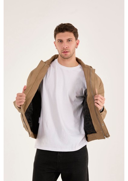 X-2014 Bel Lastikli Içi Kapitone Deri Mont modelleri