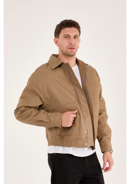 X-2014 Bel Lastikli Içi Kapitone Deri Mont