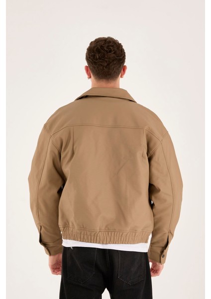 X-2014 Bel Lastikli Içi Kapitone Deri Mont